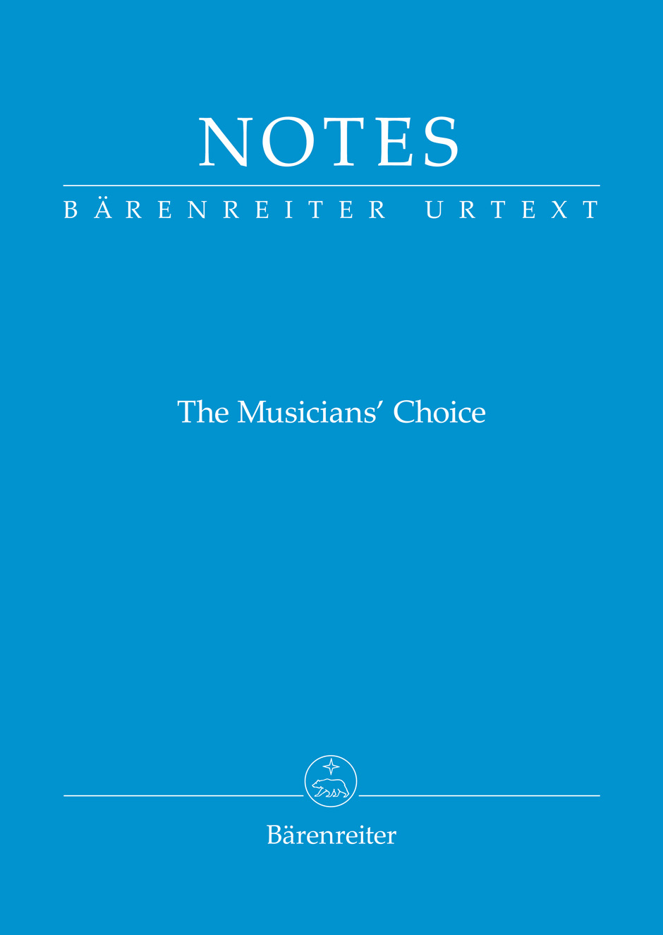 Bärenreiter Notes (modrá barva Bach)