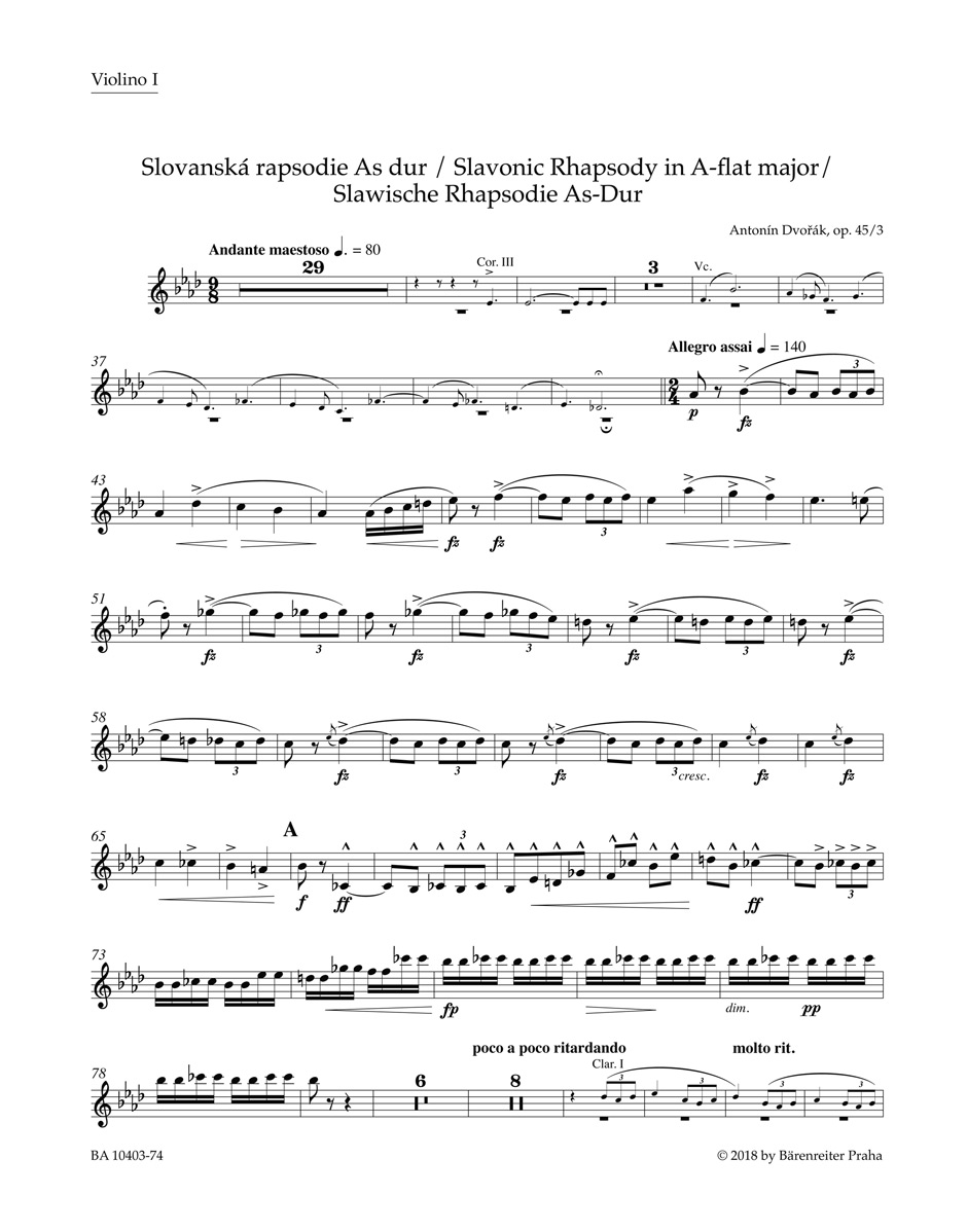 Slovanská rapsodie  As Dur op. 45/3