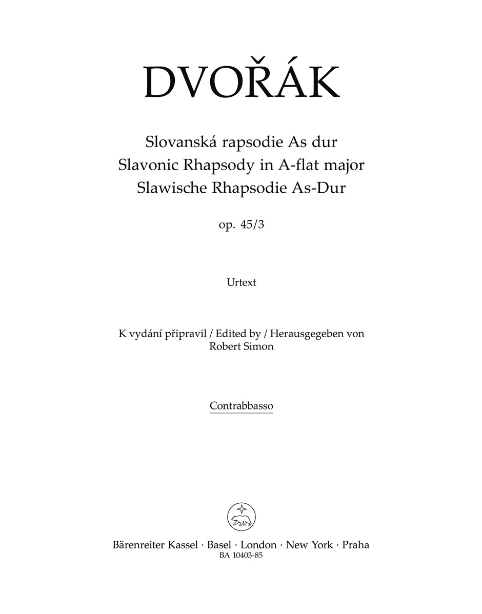 Slovanská rapsodie  As Dur op. 45/3