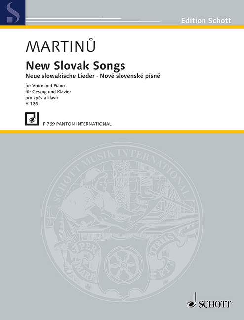 Nové slovenské písně pro zpěv a klavír (1920)